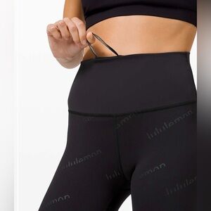 Wunder Train High-Rise Tight 25” *Special Edition Embossed Lululemon Black. NWT!